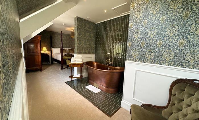 Sir Robert Armstrong-Jones room at 5* Plas Dinas Country House in North Wales.